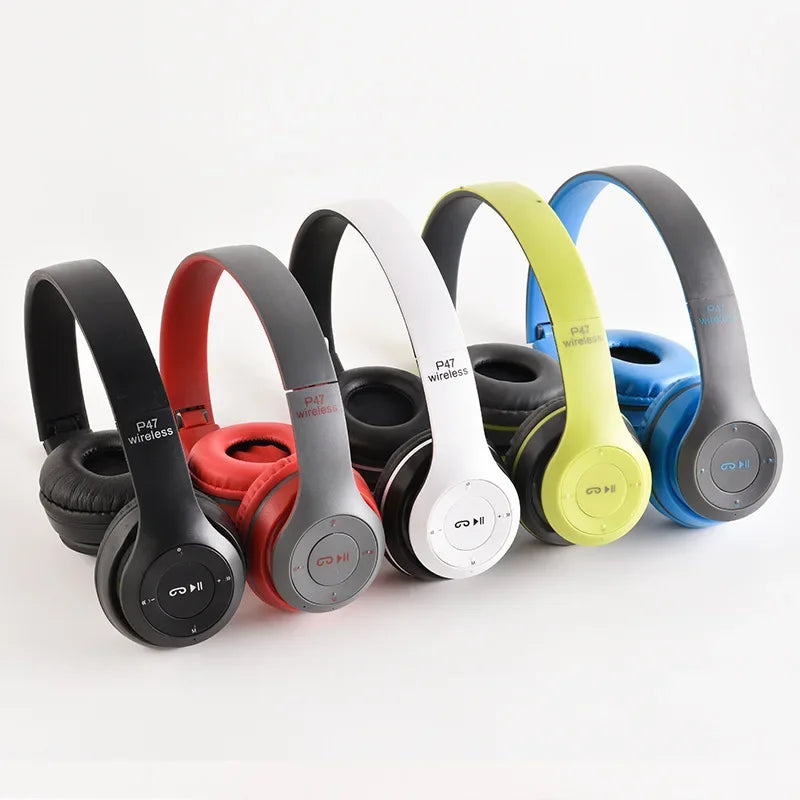 P47 Stereo Headset Bluetooth 5 0 Folding Series Wireless Sports Game Headset for iPhone XiaoMi