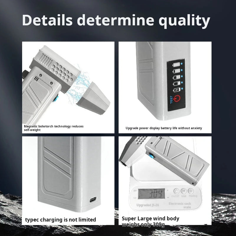 ISGTDRM Violent Hair Dryer Turbo Fan 140000 RPM High-Speed Turbo Brushless Handheld Ducted Air Outlet USB Charging