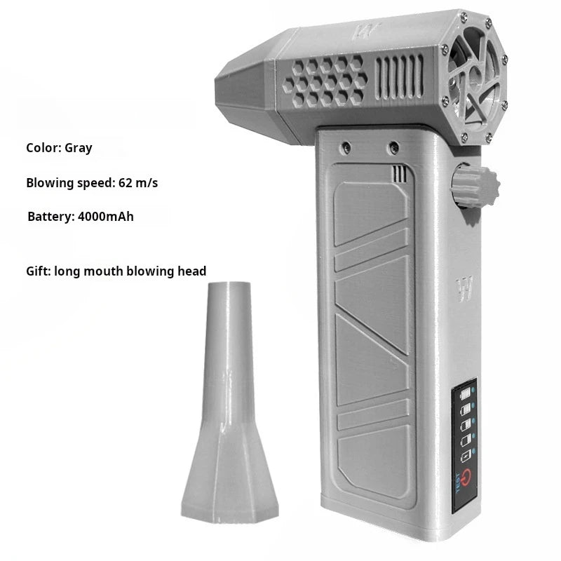 ISGTDRM Violent Hair Dryer Turbo Fan 140000 RPM High-Speed Turbo Brushless Handheld Ducted Air Outlet USB Charging