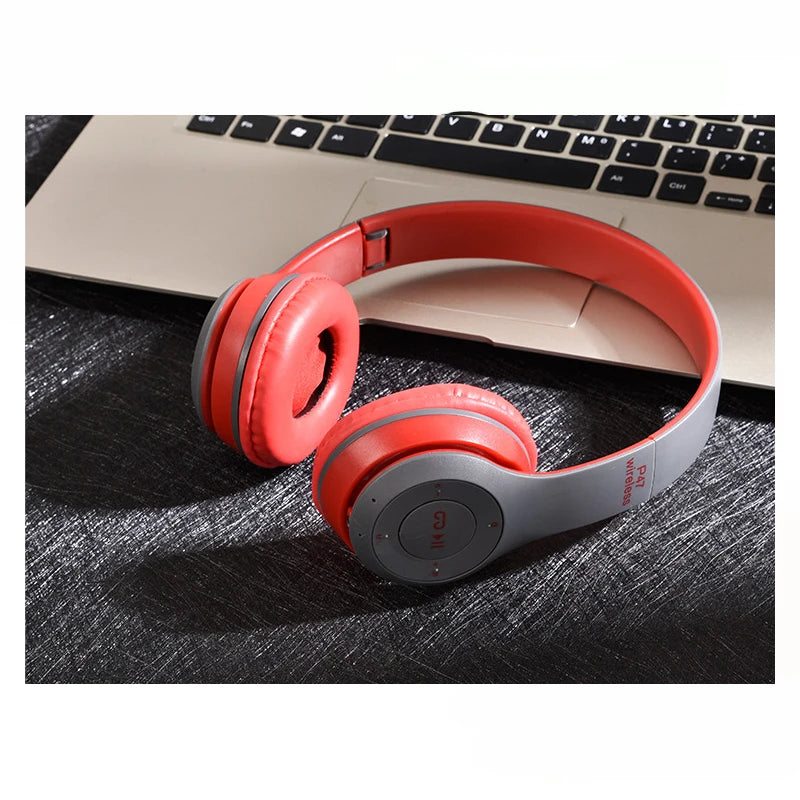 Foldable P47 Wireless Bluetooth 50 Headphones HIFI Stereo Bass Earphones for Music Gaming Kids Girls Smartphone Audio Device