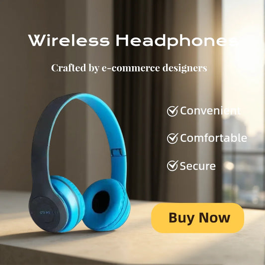 Hifi Sound Bluetooth Headphones Wireless Over-Ear Headsets with Microphone Noise Reduction Comfortable for Travel And Home Use