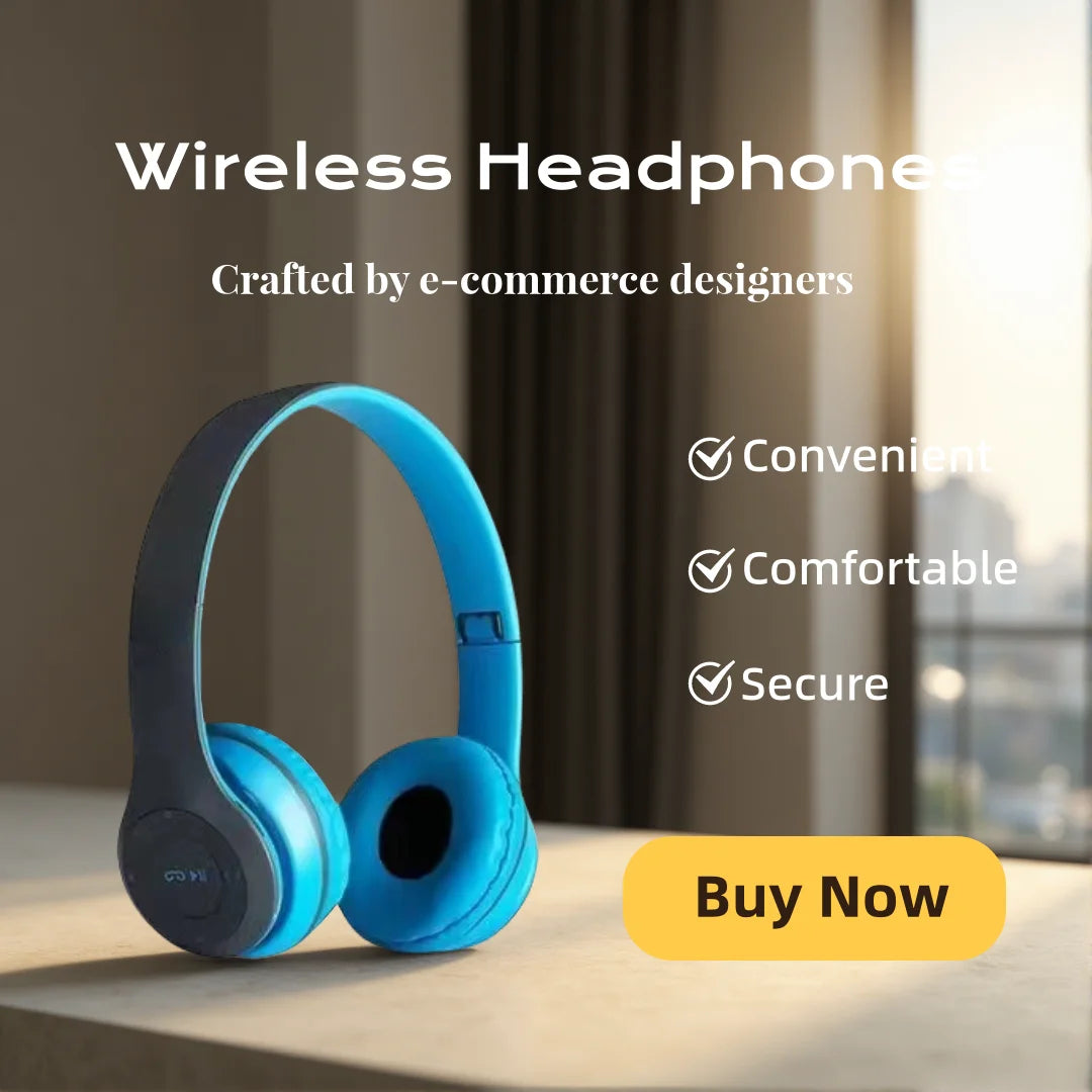 Hifi Sound Bluetooth Headphones Wireless Over-Ear Headsets with Microphone Noise Reduction Comfortable for Travel And Home Use