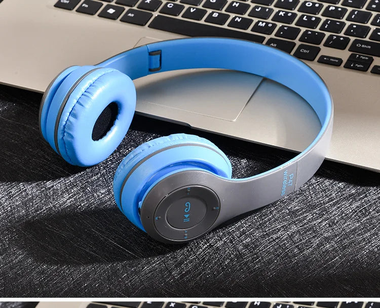 Foldable P47 Wireless Bluetooth 50 Headphones HIFI Stereo Bass Earphones for Music Gaming Kids Girls Smartphone Audio Device
