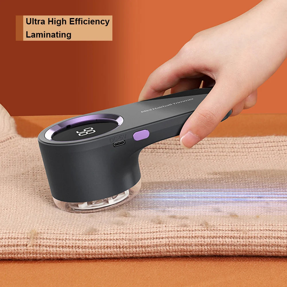 Electric Lint Remover Fabric Shaver Digital Display Electric Pellet Fluff Remover USB Rechargeable Ergonomic for Clothes Sweater