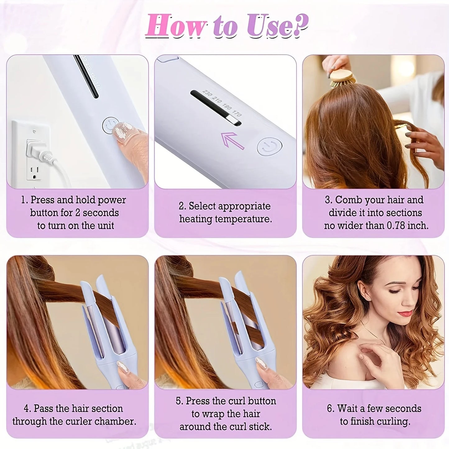 Automatic Hair Curler – Perfect Curls in Minutes | Easy &amp; Safe Styling