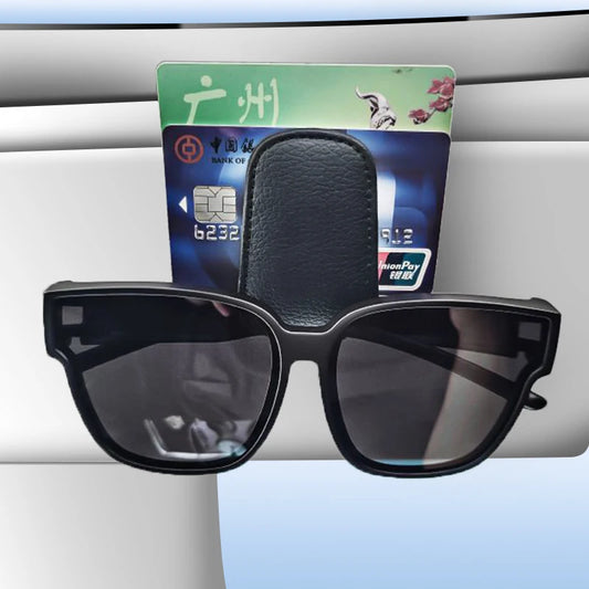 Car glasses clip sunshade plate clip multifunctional sunglasses PU car glasses clip card ticket clip