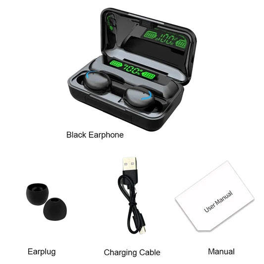 F9 Wireless Earphones Bluetooth TWS LED Dislpaly Binaural Headset Waterproof HD Calling CVC 8.0 Noise Reduction Headphones